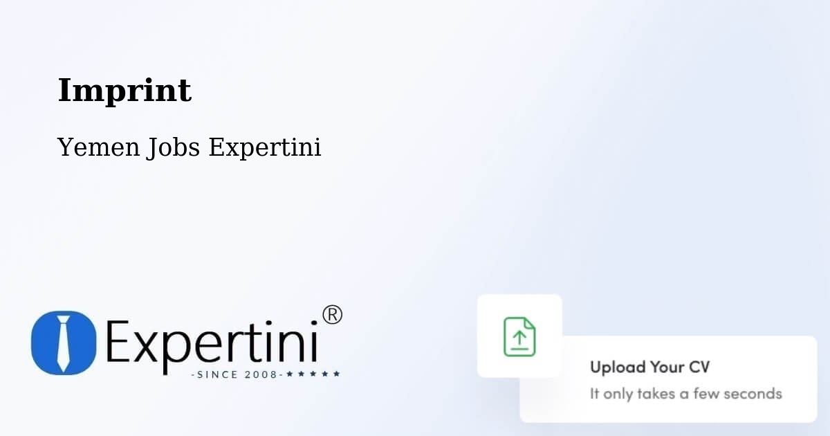Imprint – Kusmah - Yemen Jobs Expertini